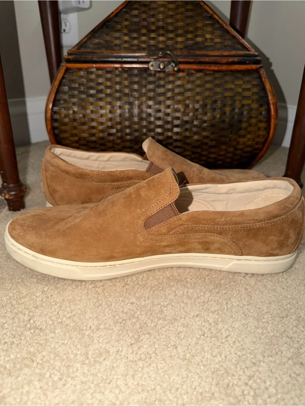 UGG Australia Suede Slip On Sneakers Loafers Chestnut Brown Men’s Size 12 Casual
